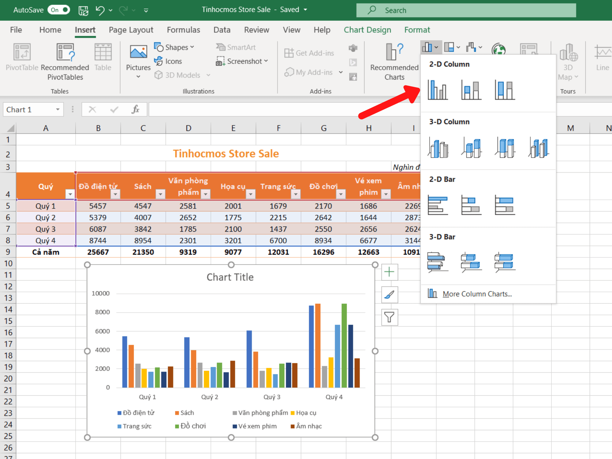 Bí Kíp Chỉnh Sửa Biểu Đồ Trong Excel Chi Tiết Từ A Đến Z