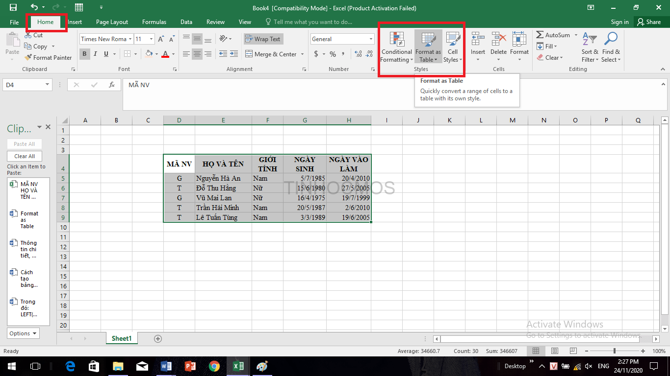 Video Cách tạo bảng trong Excel cực đơn giản cho mọi phiên bản   Thegioididongcom