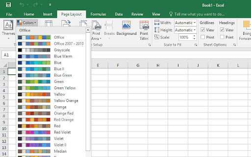thay đổi chủ đề sổ tính trong Excel