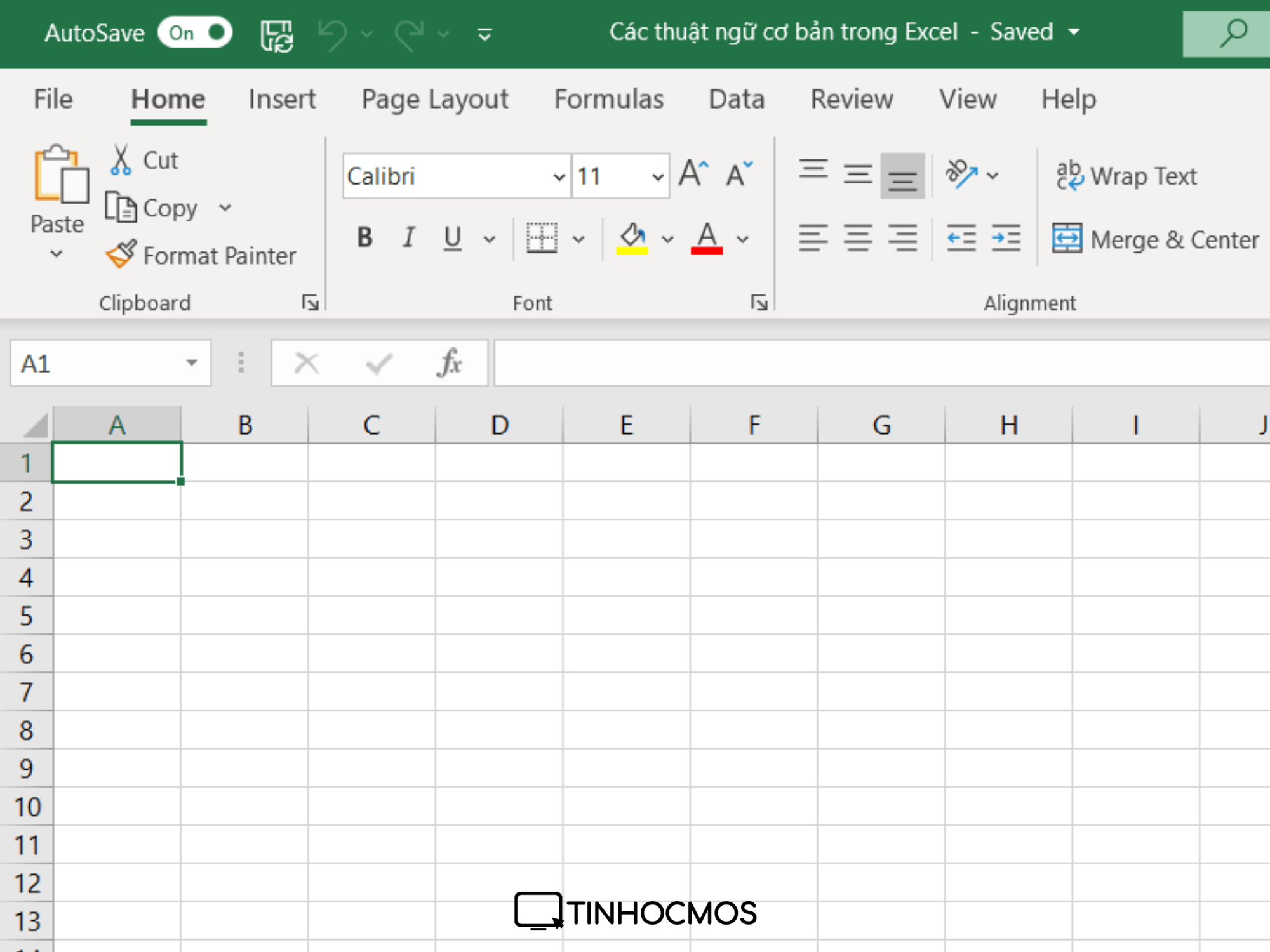 thuật ngữ trong excel