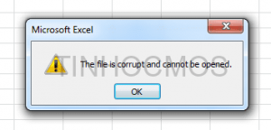Lỗi the file is corrupted and cannot be opened