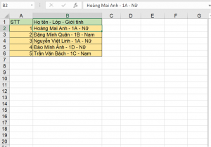 tách 1 ô thành nhiều ô trong Excel