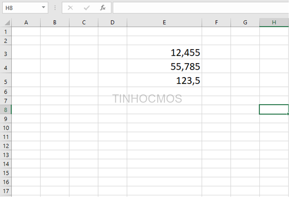 chuyển dấu chấm thành dấu phẩy trong Excel