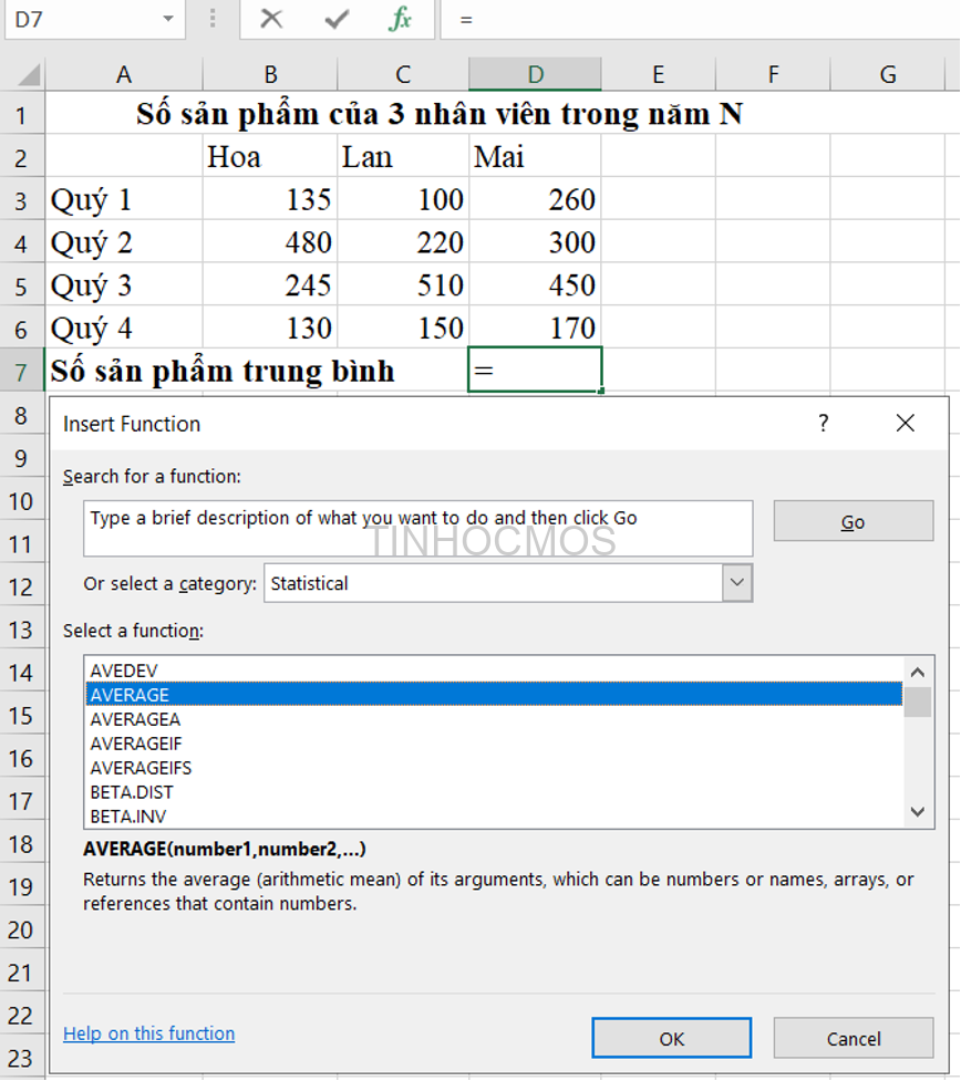 Function Wizard trong Excel